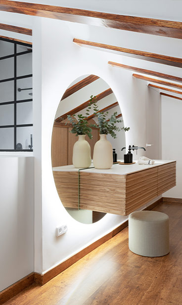 Proyecto de diseño de interiores buhardilla baño